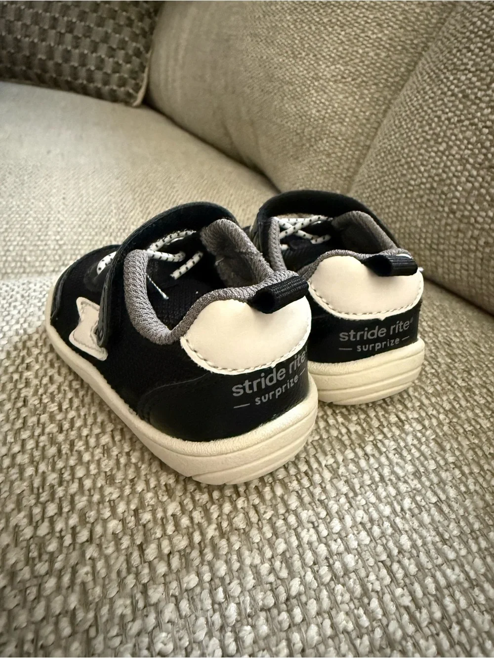 Stride Rite Black and White Infant Sneakers